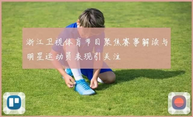浙江卫视体育节目聚焦赛事解读与明星运动员表现引关注